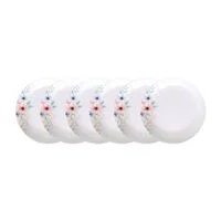 Kit Prato Fundo Tramontina Floratta em Porcelana Decorada 22 cm 6 Peças