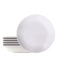 Kit Prato Fundo Tramontina Grid em Porcelana Decorada 22 cm 06 Peças