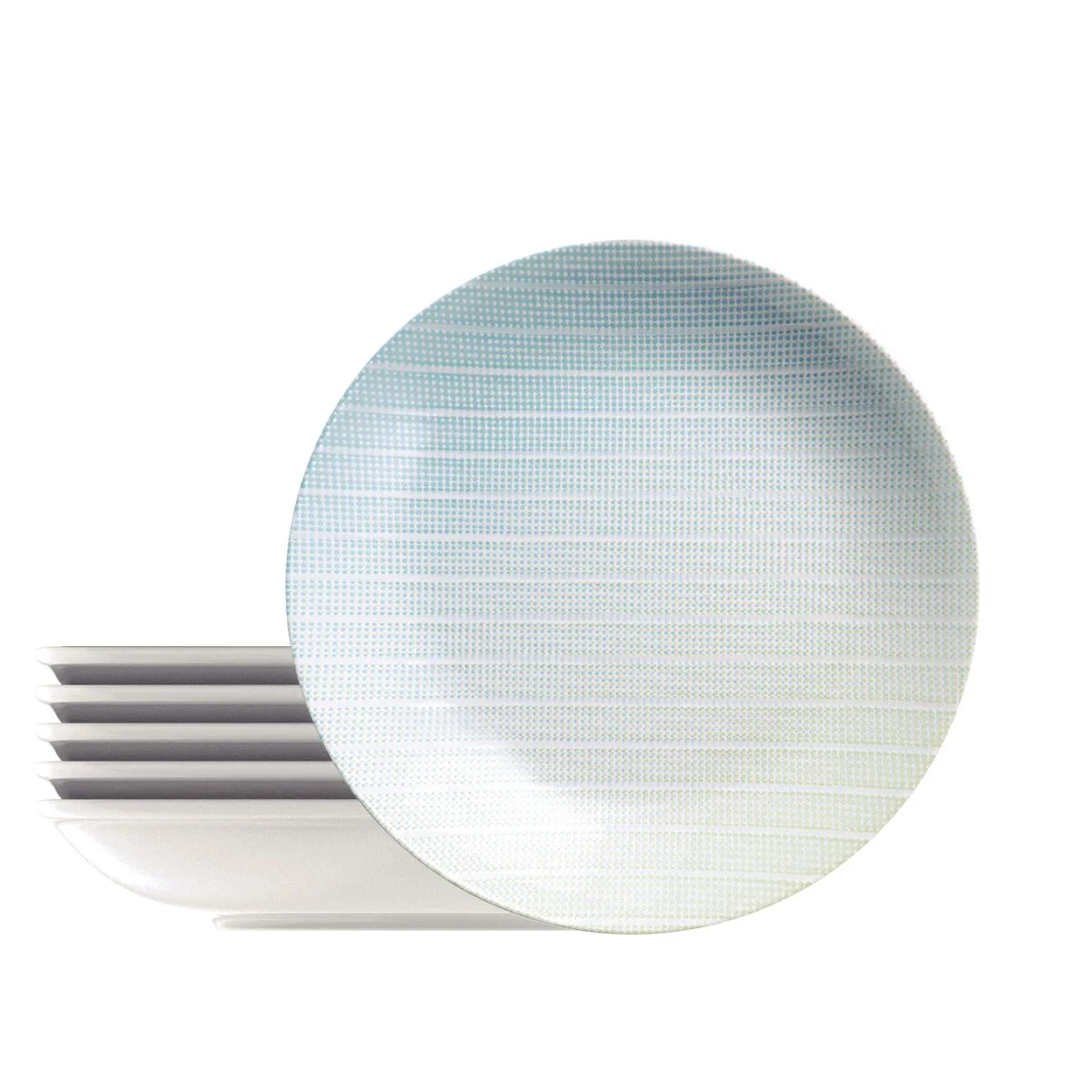 Kit Prato Fundo Tramontina Polaris em Porcelana Decorada 22 cm 06 Peças