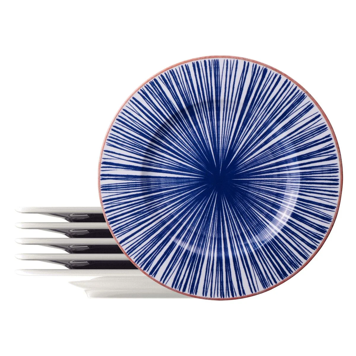 Kit Prato Raso Tramontina Abstratta em Porcelana Decorada 28 cm 6 Peças