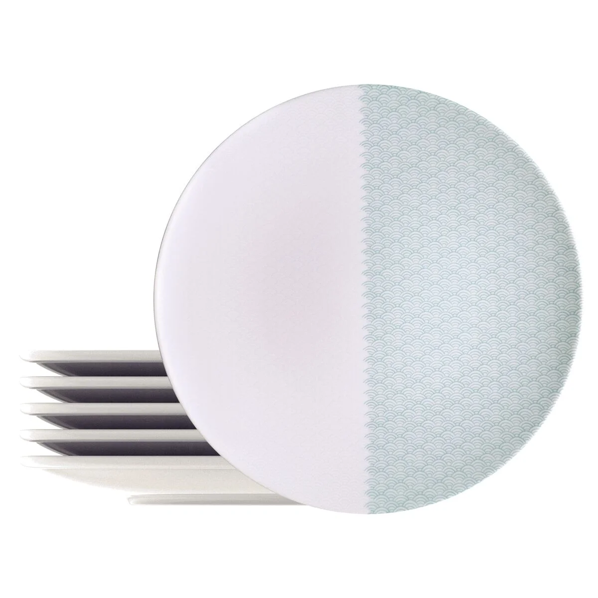 Kit Prato Raso Tramontina Aquarius em Porcelana 28 cm 06 Peças