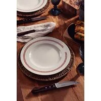 Kit Prato Raso Tramontina Churrasco Classic em Porcelana 28 cm 06 Peças