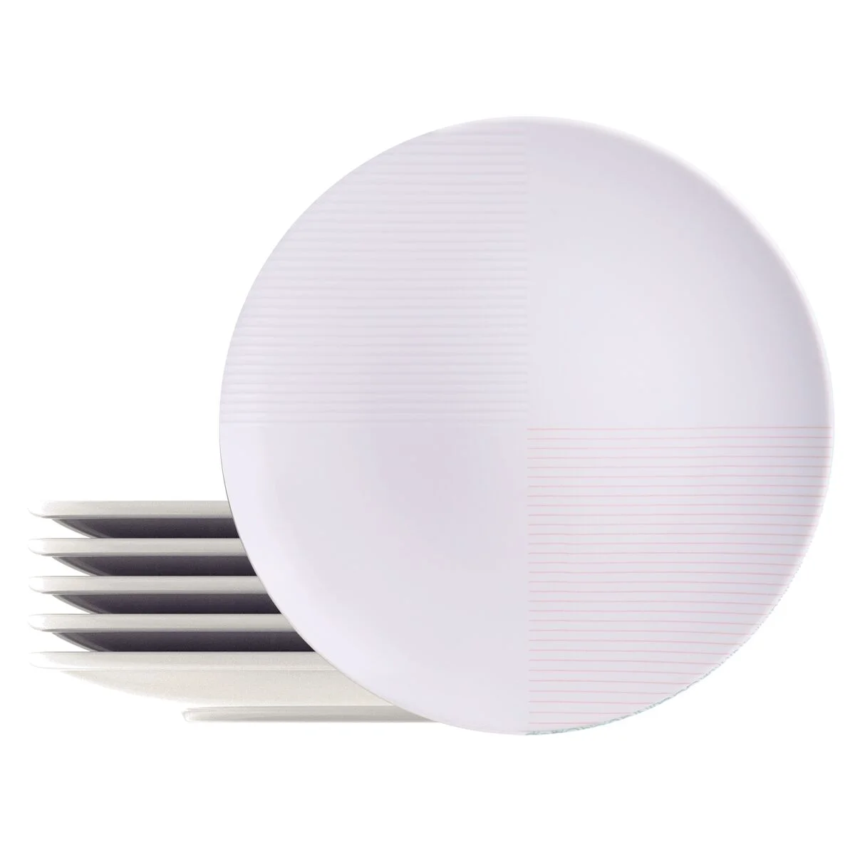 Kit Prato Raso Tramontina Grid em Porcelana 28 cm 06 Peças