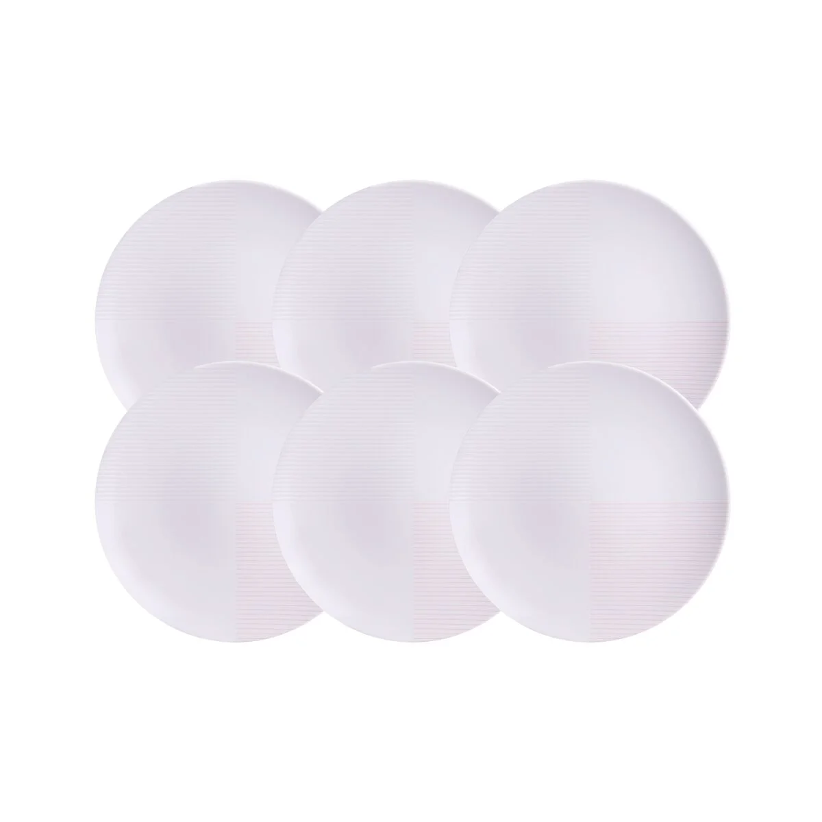 Kit Prato Raso Tramontina Grid em Porcelana 28 cm 06 Peças