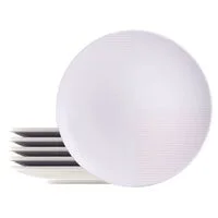 Kit Prato Raso Tramontina Grid em Porcelana 28 cm 06 Peças