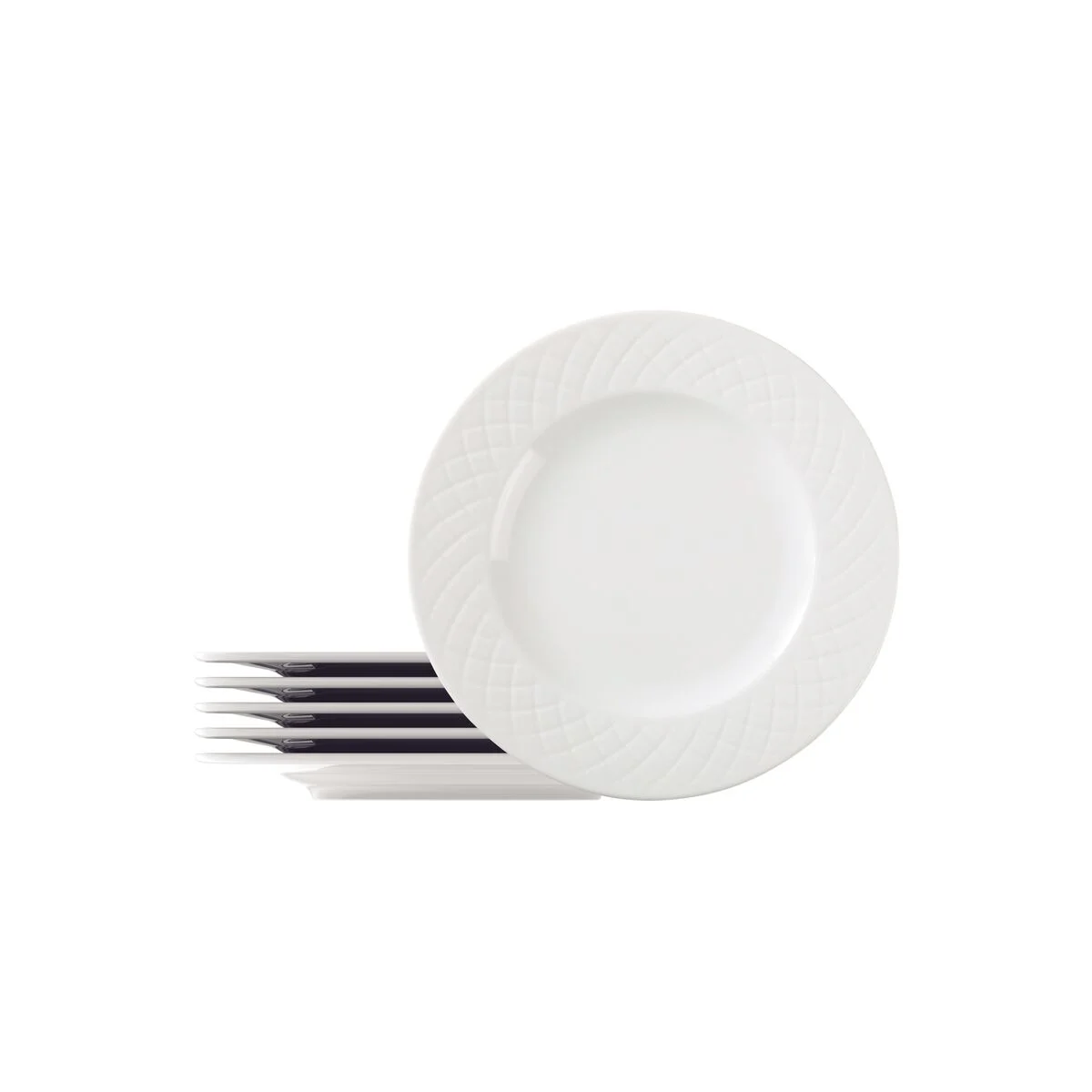 Kit Prato Raso Tramontina Ingrid em Porcelana Decorada 27 cm 06 Peças