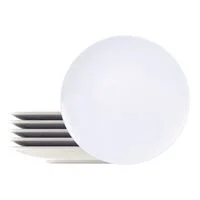 Kit Prato Raso Tramontina Leonora em Porcelana 25 cm 06 Peças