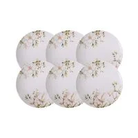 Kit Prato Raso Tramontina Magnólia em Porcelana Decorada 28 cm 6 Peças