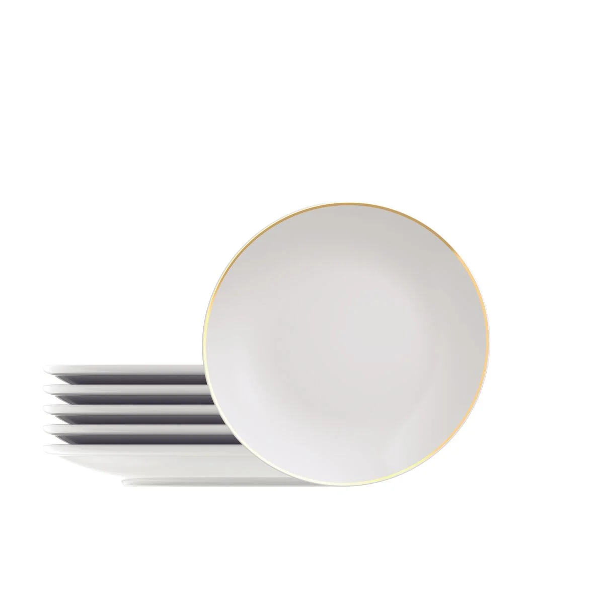 Kit Prato Sobremesa Tramontina Anna em Porcelana 21 cm 6 peças