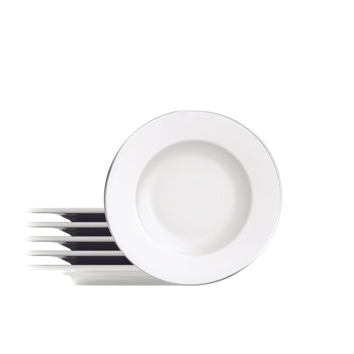 Kit Prato Sobremesa Tramontina Joana em Porcelana 21 cm 6 Peças