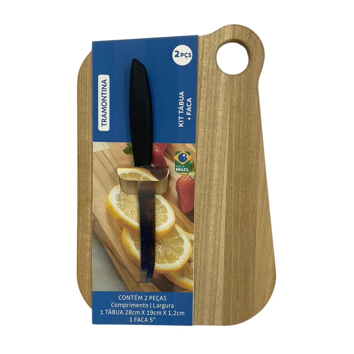 Kit Tábua e Faca Legumes Plenus 2 Peças