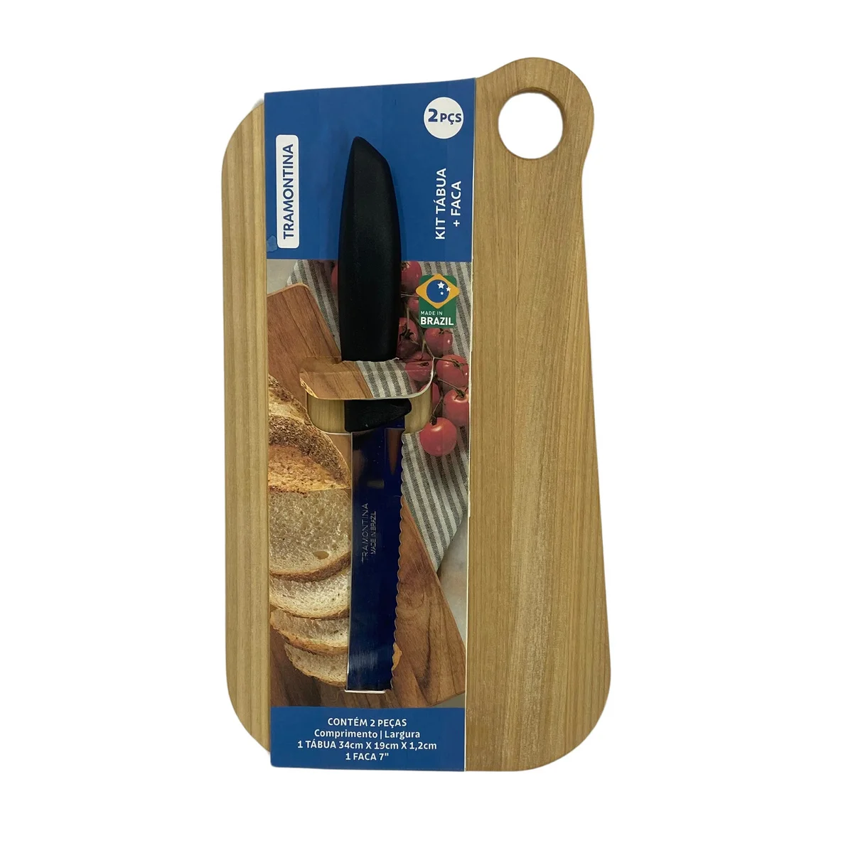 Kit Tábua e Faca para Pão Tramontina 2 peças