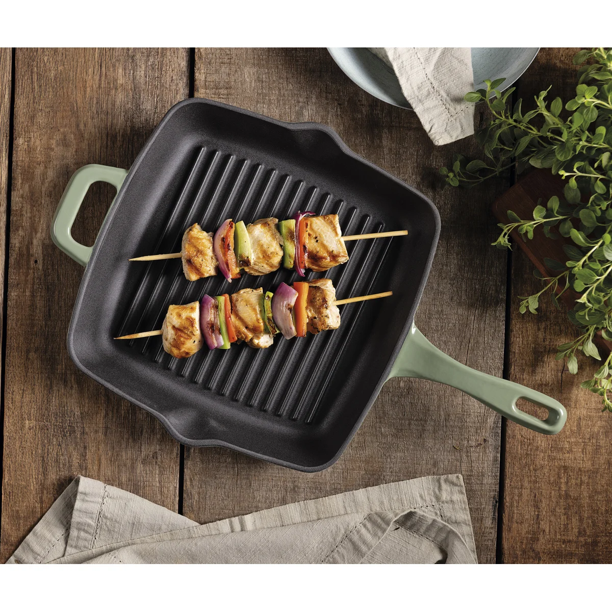 Kit Tramontina Ampezzo Ferro Fundido Esmaltado Verde Grátis Utensílios Silicone