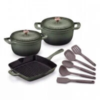 Kit Tramontina Ampezzo Ferro Fundido Esmaltado Verde Grátis Utensílios Silicone