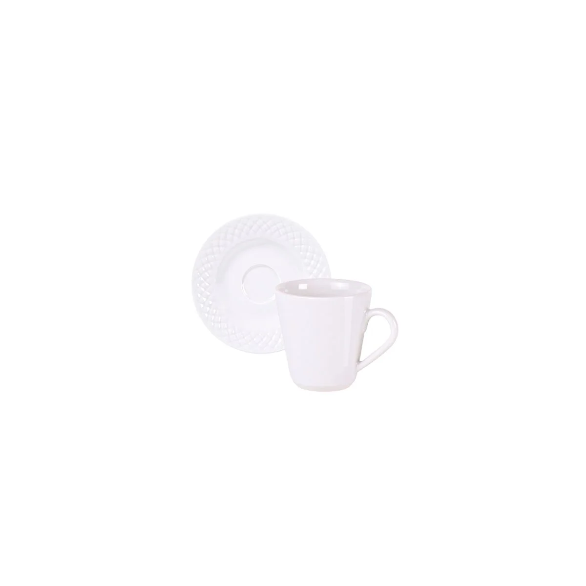 Kit Xícara e Pires de Café Tramontina Ingrid em Porcelana Decorada 70 ml 12 Peças