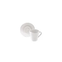 Kit Xícara e Pires de CaféTramontina Joana em Porcelana Decorada 70 ml 06 Peças