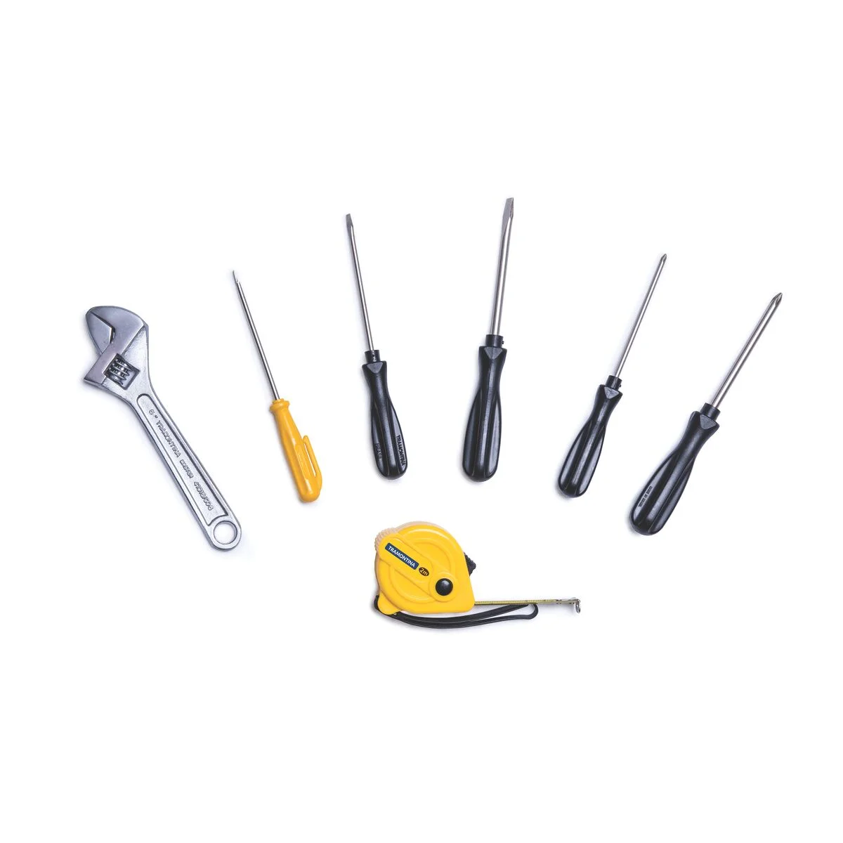 Kit de Ferramentas Tramontina com Chaves de Fenda Chave Ajustável e Trena 7 peças