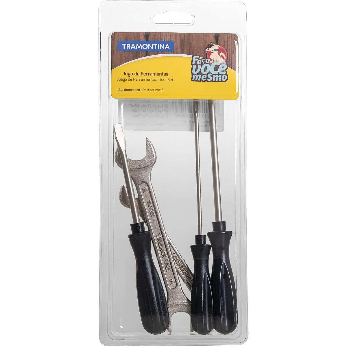 Kit de Ferramentas Tramontina com Chaves de Fenda e Chaves Fixas para Uso Doméstico 5 Peças