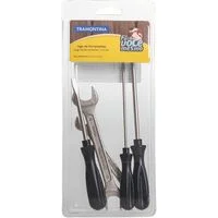Kit de Ferramentas Tramontina com Chaves de Fenda e Chaves Fixas para Uso Doméstico 5 Peças