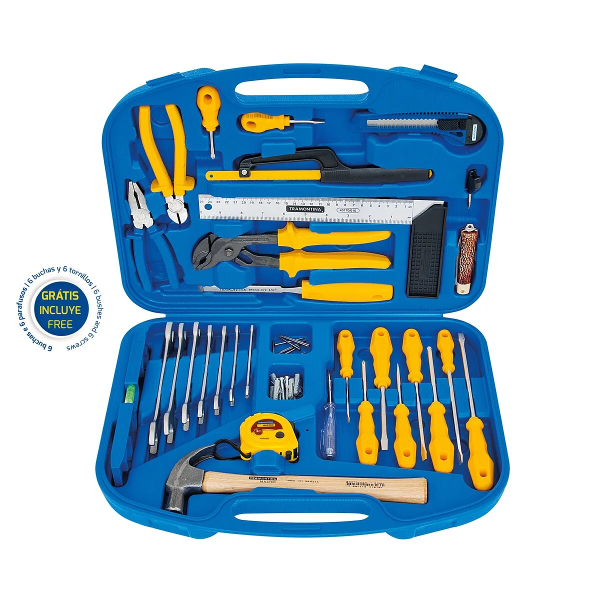 Kit de Ferramentas Tramontina com Maleta 52 peças