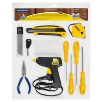 Kit de Ferramentas Tramontina com Pistola de Cola Quente Chaves de Fenda Trena Alicate Estilete Mini Chave de Fenda 28 peças