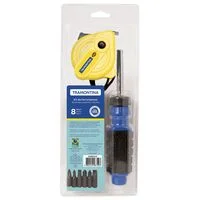 Kit de Ferramentas Tramontina com Ponteiras Chave com Adaptador e Trena para Uso Doméstico 8 Peças
