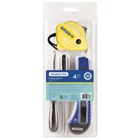 Kit de Ferramentas Tramontina com Trena Chaves de Fenda e Estilete para Uso Doméstico 4 Peças