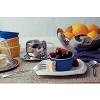 Conjunto de Xícaras Inox Tramontina para Chá e Capuccino Acabamento Brilho 2 Peças