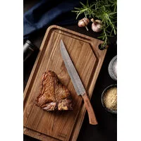 Kit para Churrasco Tramontina com Lâminas em Aço Inox e Cabo em Madeira Natural com Tábua de Madeira 3 Peças