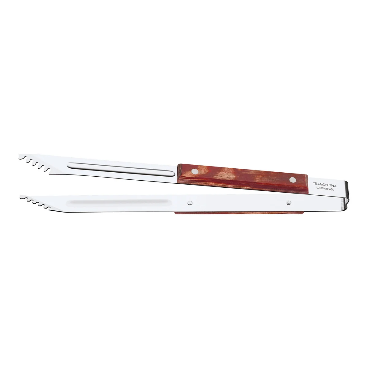 Kit para Churrasco Tramontina com Lâminas em Aço Inox e Cabos de Madeira Polywood Vermelho com Tábua e Estojo 8 Peças