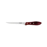 Kit para Churrasco Tramontina com Lâminas em Aço Inox e Cabos de Madeira Polywood Vermelho com Tábua e Estojo 8 Peças