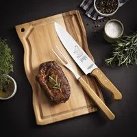 Kit para Churrasco Tramontina com Lâminas em Aço Inox e Cabos em Madeira Natural 3 Peças