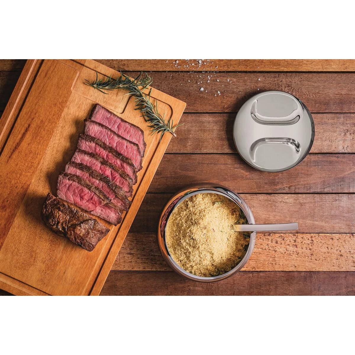 Kit para Farinha Tramontina Service em Aço Inox 14 cm 2 Peças