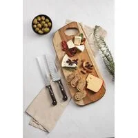 Kit para Frios Tramontina Polywood com Lâminas de Aço Inox e Cabos de Madeira Trata Polywood Castanho 3 peças