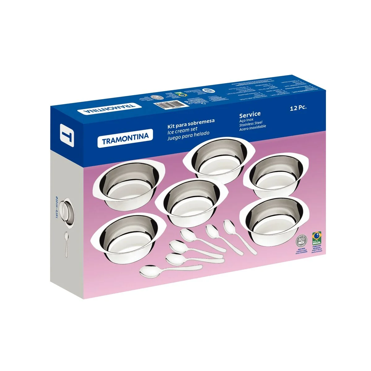 Kit para Sobremesa Tramontina Service em Aço Inox 12 Peças