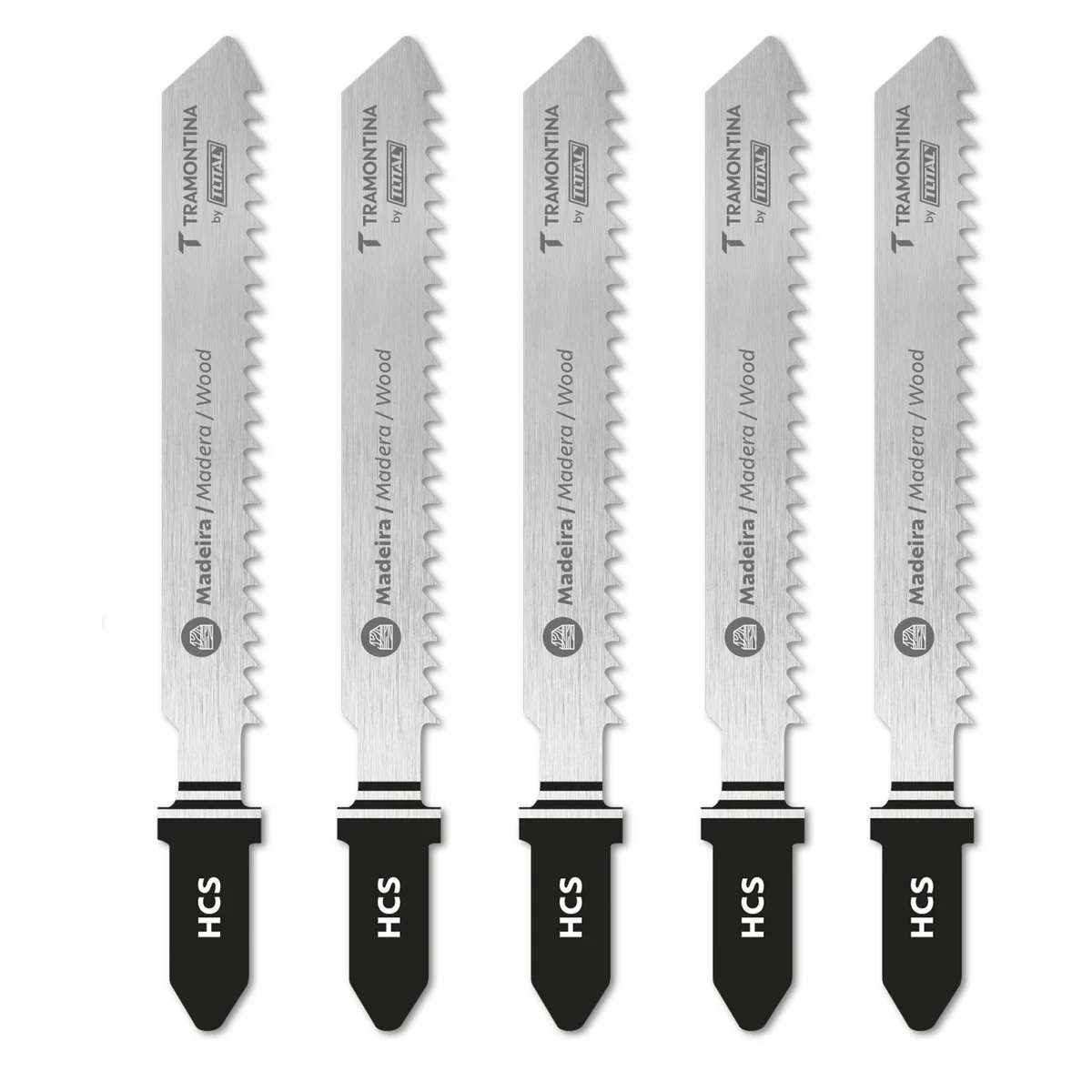 Lâminas para Serra Tico-Tico para Madeira (corte limpo) Tramontina by Total - 5 peças