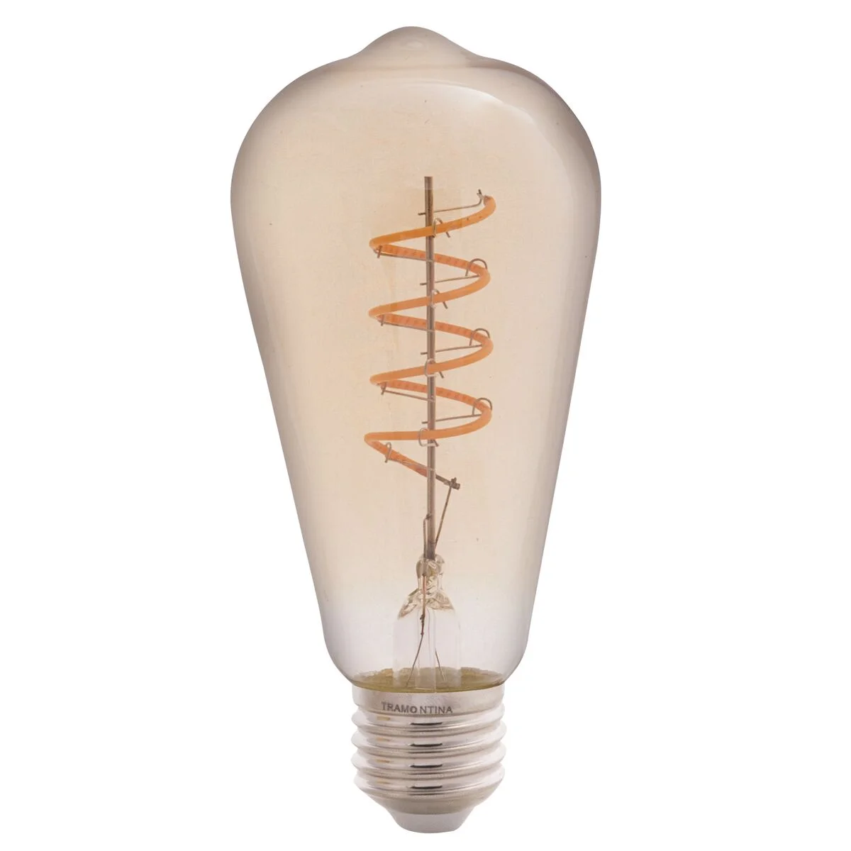 Lâmpada LED de Filamento Espiral Tramontina ST64 4 W 2200 K Luz Amarela Âmbar