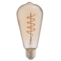 Lâmpada LED de Filamento Espiral Tramontina ST64 4 W 2200 K Luz Amarela Âmbar