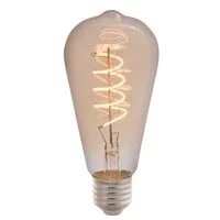 Lâmpada LED de Filamento Espiral Tramontina ST64 4 W 2200 K Luz Amarela Âmbar