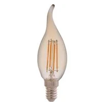 Lâmpada LED de Filamento Vela Chama Tramontina CF35 Base E14 4 W 2200 K Luz Amarela Âmbar