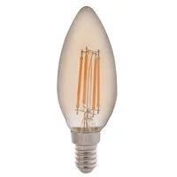 Lâmpada LED de Filamento Vela Tramontina C35 Base E14 4 W 2200 K Luz Amarela Âmbar