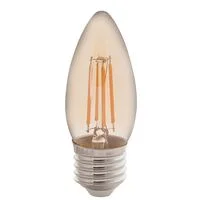Lâmpada LED de Filamento Vela Tramontina C35 Base E27 4 W 2200 K Luz Amarela Âmbar