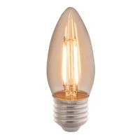 Lâmpada LED de Filamento Vela Tramontina C35 Base E27 4 W 2200 K Luz Amarela Âmbar