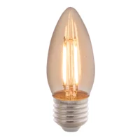 Lâmpada LED de Filamento Vela Tramontina C35 Base E27 4 W 2200 K Luz Amarela Âmbar