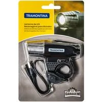 Lanterna de LED para Bicicleta Tramontina Recarregável com Cabo USB para Carregamento