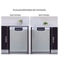 Lava-Louças Tramontina Inox 15 Serviços S15X 60 com 8 Programas e 6 Funções 220 V