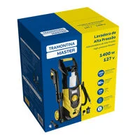 Lavadora de Alta Pressão 1400 W Tramontina MASTER para Uso Eventual com Mangueira Alta Pressão 3 m Jato Regulável 1600 psi 127 V