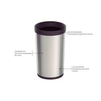Lixeira Inox Tramontina Molise sem Tampa com Acabamento Acetinado Base e Aro em Polipropileno 50 L