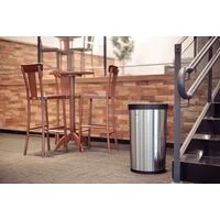 Lixeira Inox Tramontina Molise sem Tampa com Acabamento Acetinado Base e Aro em Polipropileno 50 L