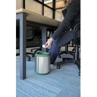 Lixeira Inox Tramontina Portofino Lyf com Acabamento Acetinado e Aro em Polipropileno Sem Tampa 7 L